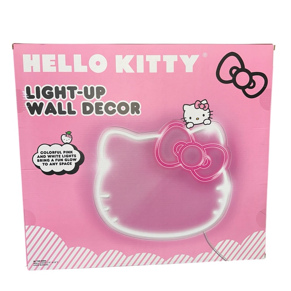 Hello Kitty Light-Up Wall Decor 17” x 15” - New in Box - Picture 2 of 6